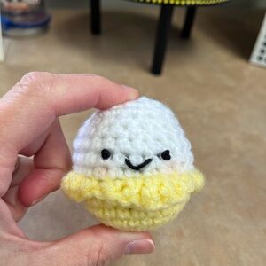 Handmade Crochet Banana Cat Toy